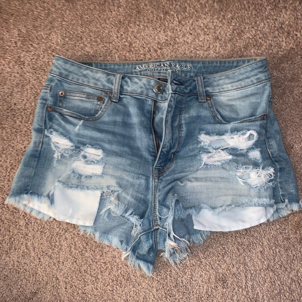 blue jean shorts